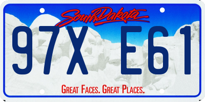 SD license plate 97XE61