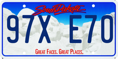 SD license plate 97XE70