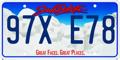 SD license plate 97XE78