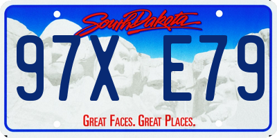 SD license plate 97XE79