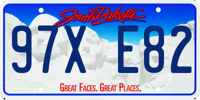 SD license plate 97XE82