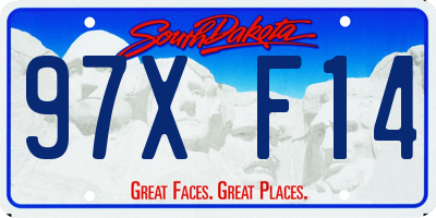 SD license plate 97XF14