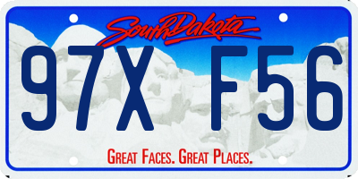 SD license plate 97XF56