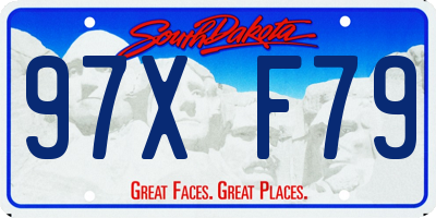 SD license plate 97XF79