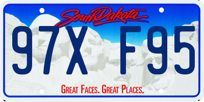 SD license plate 97XF95