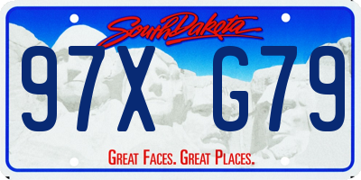 SD license plate 97XG79