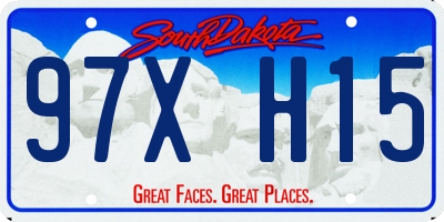 SD license plate 97XH15