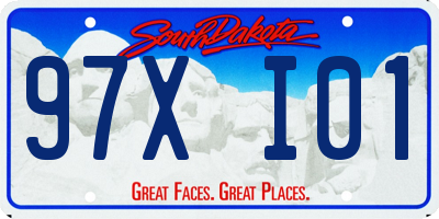 SD license plate 97XI01