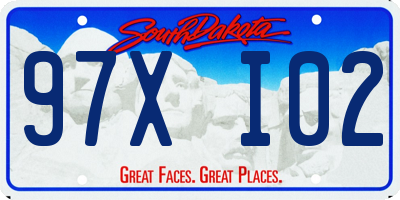 SD license plate 97XI02