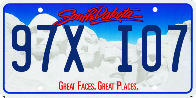 SD license plate 97XI07