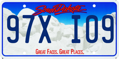 SD license plate 97XI09