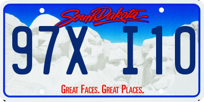 SD license plate 97XI10