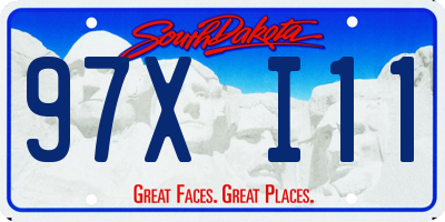 SD license plate 97XI11