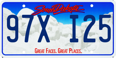 SD license plate 97XI25