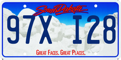 SD license plate 97XI28