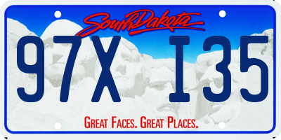 SD license plate 97XI35