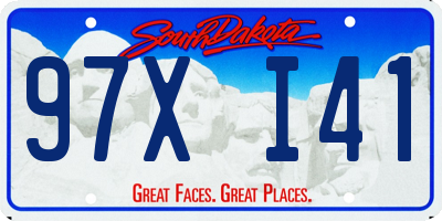 SD license plate 97XI41