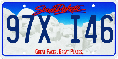 SD license plate 97XI46