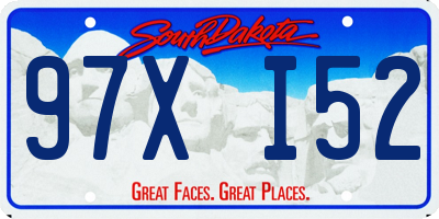 SD license plate 97XI52