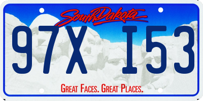 SD license plate 97XI53