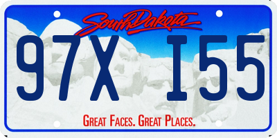 SD license plate 97XI55