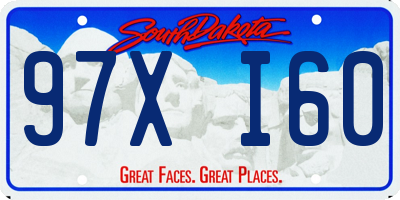 SD license plate 97XI60