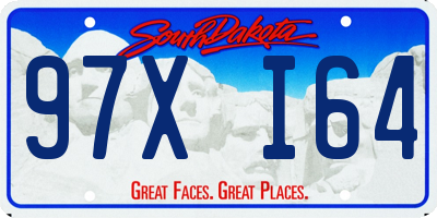 SD license plate 97XI64