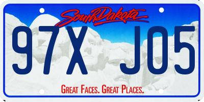 SD license plate 97XJ05