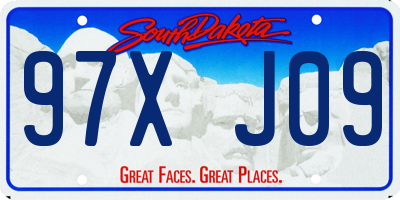 SD license plate 97XJ09