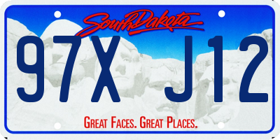 SD license plate 97XJ12