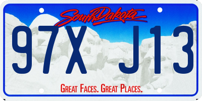 SD license plate 97XJ13