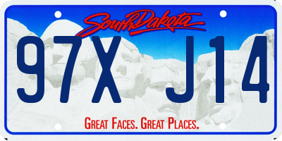 SD license plate 97XJ14