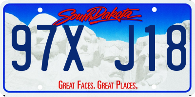 SD license plate 97XJ18