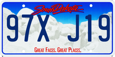 SD license plate 97XJ19