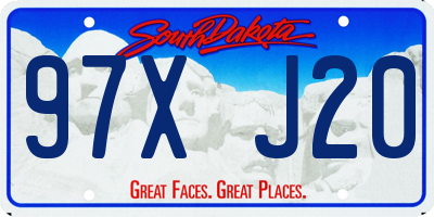 SD license plate 97XJ20