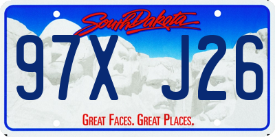 SD license plate 97XJ26