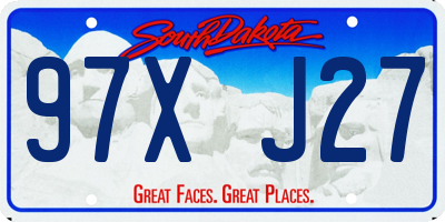 SD license plate 97XJ27