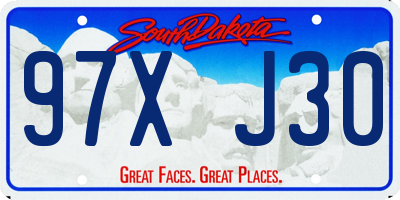 SD license plate 97XJ30