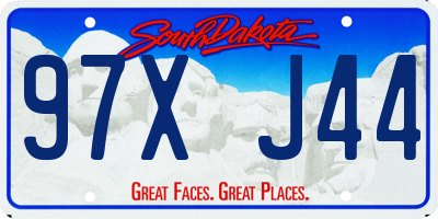 SD license plate 97XJ44