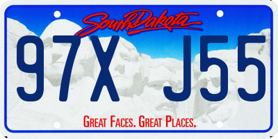 SD license plate 97XJ55