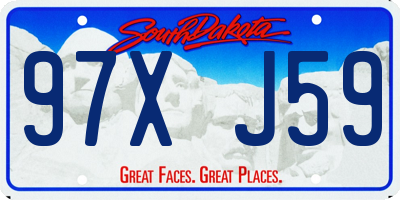 SD license plate 97XJ59