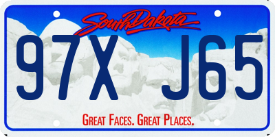 SD license plate 97XJ65