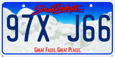 SD license plate 97XJ66