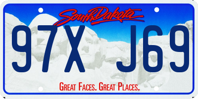 SD license plate 97XJ69