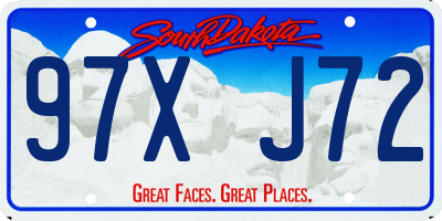 SD license plate 97XJ72