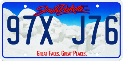 SD license plate 97XJ76