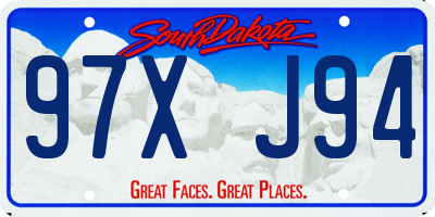 SD license plate 97XJ94