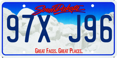 SD license plate 97XJ96