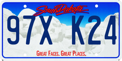 SD license plate 97XK24