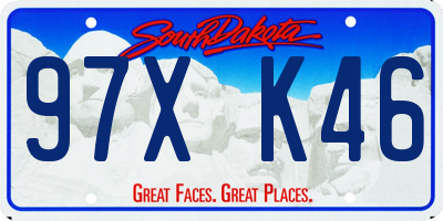 SD license plate 97XK46